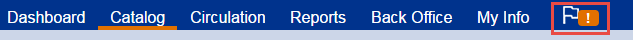 Tabs across the top of a Destiny page, with Processing Needed icon on the far right